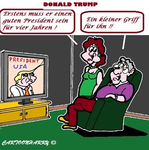 Cartoon: Donald Trump (medium) by cartoonharry tagged trump,usa