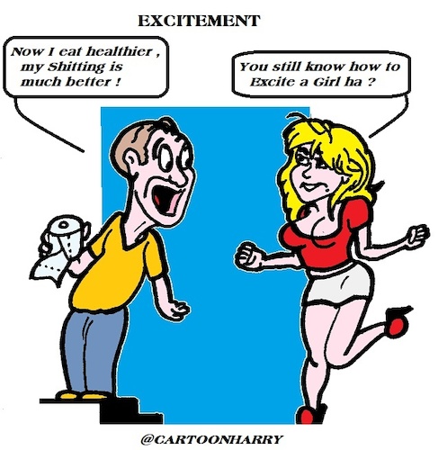 Cartoon: Excitement (medium) by cartoonharry tagged excitement