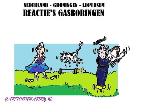 Cartoon: Gasboringen Groningen (medium) by cartoonharry tagged holland,groningen,gas,boringen,operaties,reacties
