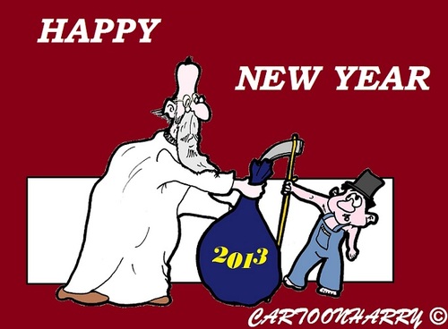 Cartoon: Happy (medium) by cartoonharry tagged new,year,happy,2013
