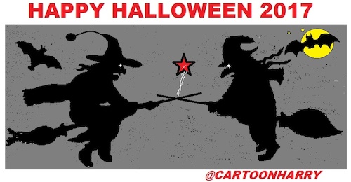 Cartoon: HAPPY HALLOWEEN 2017 (medium) by cartoonharry tagged cartoonharry,halloween2017,happy,toonpool