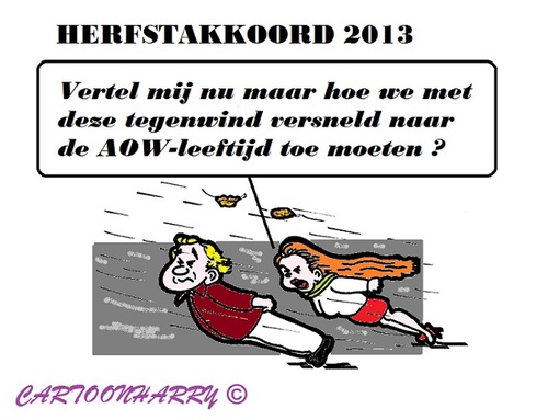 Cartoon: Herfstakkoord (medium) by cartoonharry tagged akkoord,begroting,aow