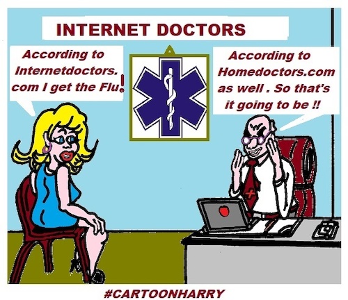 Cartoon: Internet Doctors (medium) by cartoonharry tagged internet,doctors,cartoonharry