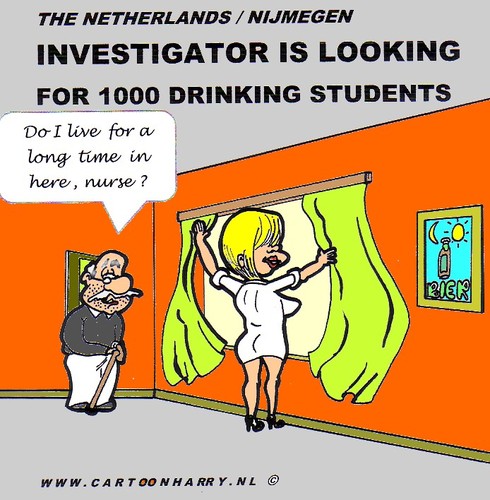 Cartoon: Investigation (medium) by cartoonharry tagged drunk,1000,students,investigation,investigator,cartoonharry