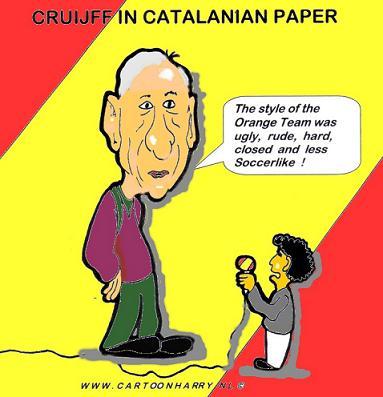 Cartoon: Johan Cruijff (medium) by cartoonharry tagged dutch,spanish,soccer,cruijff,cartoonist,cartoonists,cartoonharry