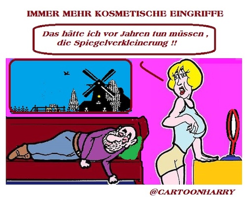 Cartoon: Kosmetische Eingriffe (medium) by cartoonharry tagged kosmetisch,cartoonharry