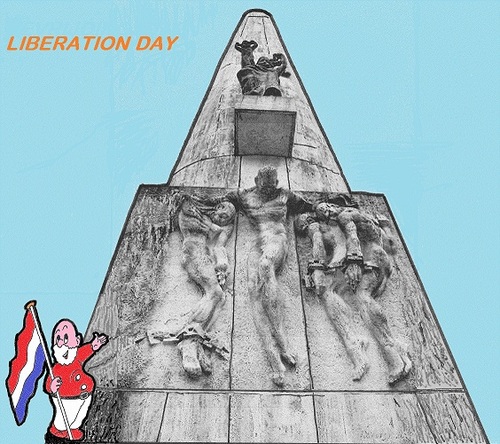 Cartoon: LIBERATION DAY (medium) by cartoonharry tagged liberation,freedom,german,english,french,dutch,war,cartoon,artist,art,arts,dam,amsterdam,drawing,cartoonist,cartoonharry