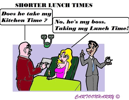 Cartoon: Lunch (medium) by cartoonharry tagged stopwatch,lunchtime