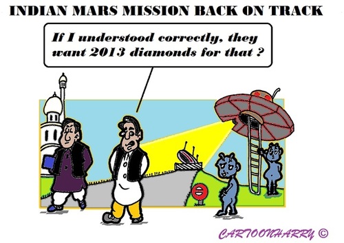 Cartoon: Mars Mission (medium) by cartoonharry tagged india,marsmission