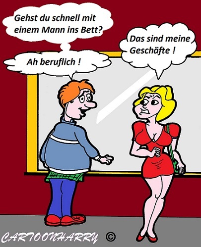 Cartoon: Meine Geschäfte (medium) by cartoonharry tagged geschäfte,mann,fra...