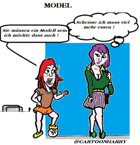 Cartoon: Model (medium) by cartoonharry tagged model,mädchen