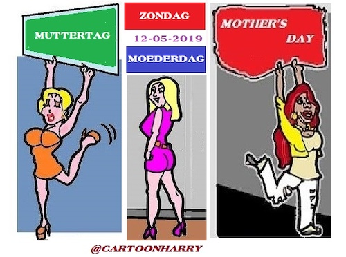 Cartoon: Muttertag 2019 (medium) by cartoonharry tagged muttertag,cartoonharry