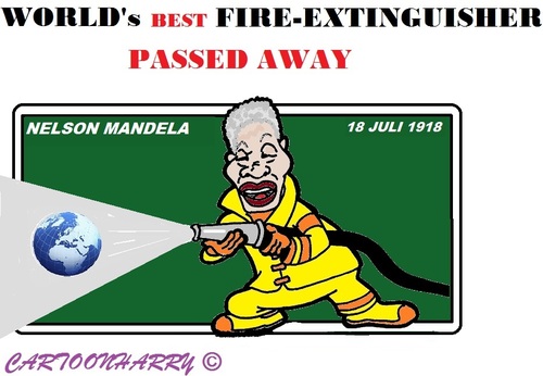 Cartoon: Nelson Mandela (medium) by cartoonharry tagged 2013,december,05,nelsonmandela