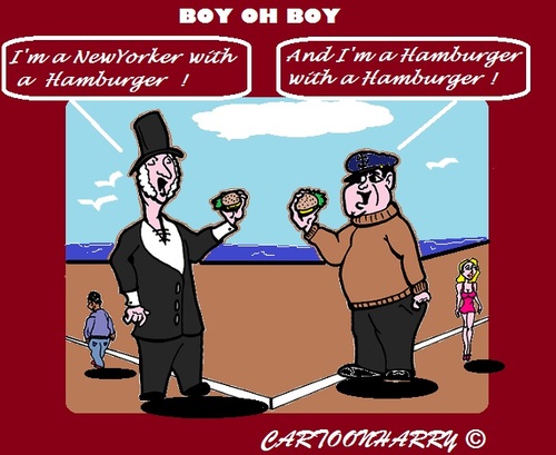 Cartoon: New Yorker (medium) by cartoonharry tagged newyork,hamburg,hamburger