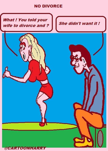 Cartoon: No Divorce (medium) by cartoonharry tagged divorce