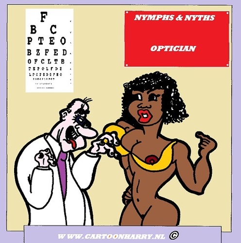 Cartoon: Optician (medium) by cartoonharry tagged nymph,nyth,optician,erotic,sexy,cartoon,cartoonist,cartoonharry,dutch,toonpool