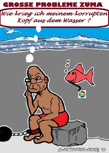 Cartoon: Probleme Zuma (medium) by cartoonharry tagged sudafrika,zuma,korruption,probleme
