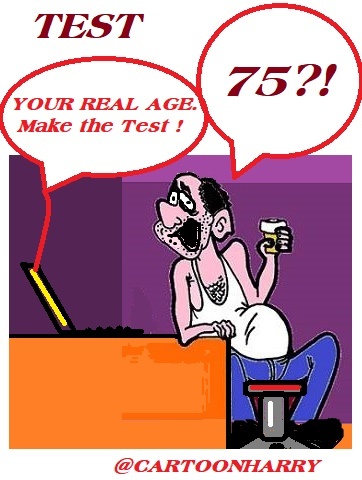 Cartoon: Real Age (medium) by cartoonharry tagged test,age