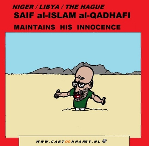 Cartoon: Saif al-Islam Gadhafi (medium) by cartoonharry tagged libya,saif,gadhafi,kaddafi,gaddafi,call,innocent,desert,niger,cartoon,cartoonist,cartoonharry,dutch,toonpool