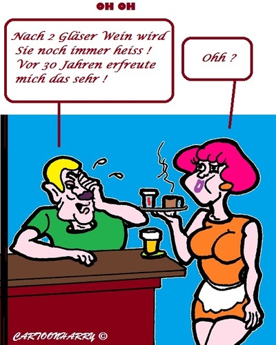 Cartoon: Schrei (medium) by cartoonharry tagged geil,mann,frau,schrei,wein,bruell
