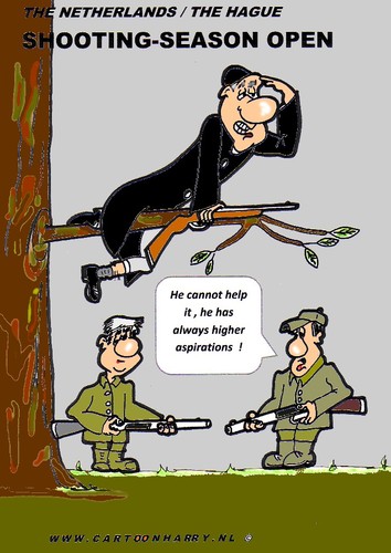 Cartoon: Shooting-Season Starts (medium) by cartoonharry tagged priest,hunters,shoot,cartoonharry,high