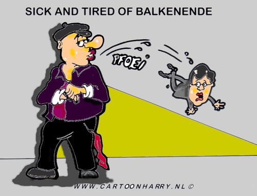 Cartoon: Sick And Tired (medium) by cartoonharry tagged story,end,balkenende,sick,tired,cartoonharry