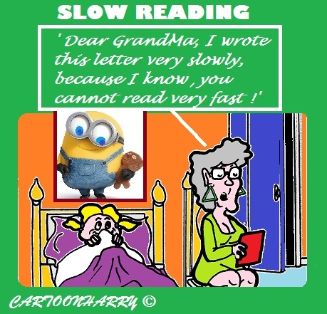Cartoon: Slow Talking (medium) by cartoonharry tagged grandma,kids,child,bed,talk,read
