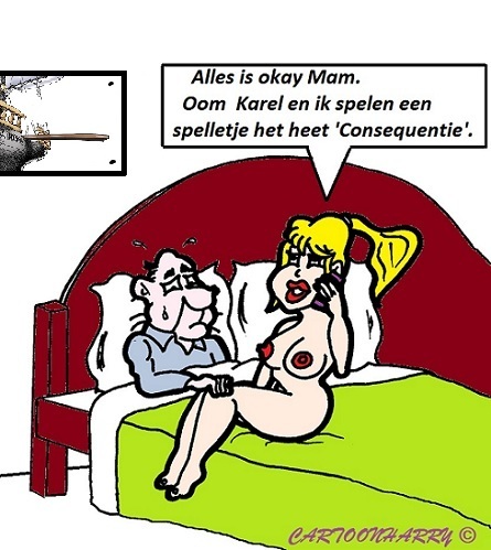 Cartoon: Spelletje (medium) by cartoonharry tagged spel,oom,sexy,consequenties,cartoon,cartoonist,cartoonharry,dutch,toonpool