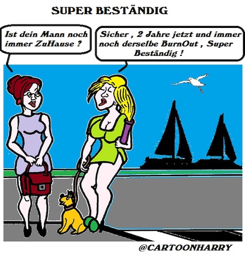 Cartoon: Super Beständig (medium) by cartoonharry tagged beständig,ehemann