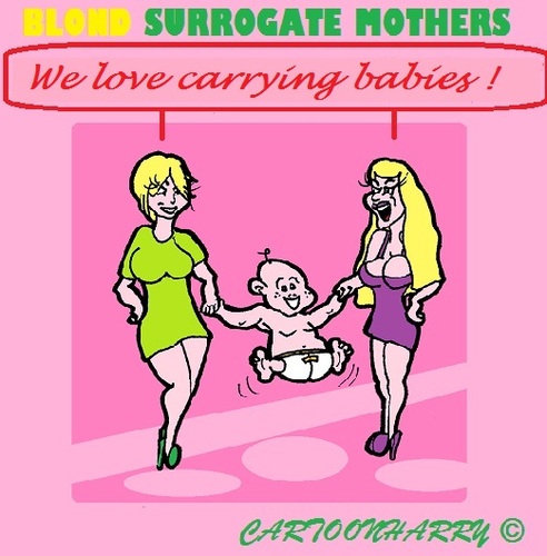 Cartoon: Surrogate Mothers (medium) by cartoonharry tagged carry,mother,surrogate,baby