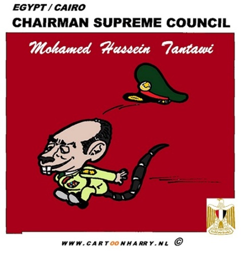 Cartoon: Tantawi (medium) by cartoonharry tagged egypt,general,council,cartoon,cartoonist,cartoonharry,dutch,toonpool