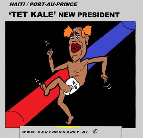 Cartoon: TET KALE (medium) by cartoonharry tagged arts,art,artist,comix,comics,comic,caricature,cartoon,new,president,haiti,kale,tet,drawing,cartoonist,cartoonharry,dutch,toonpool,toonsup,facebook,hyves,linkedin,buurtlink,deviantart
