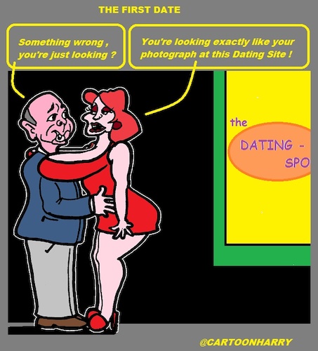 Cartoon: The First Date (medium) by cartoonharry tagged date,datingsite,picture