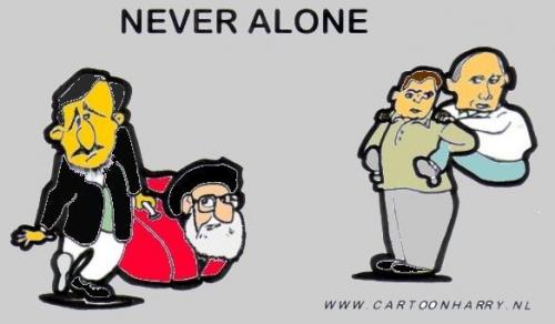 Cartoon: They never walk alone (medium) by cartoonharry tagged iran,putin,khamenei,medvedev