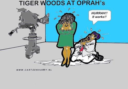 Cartoon: Tiger At Oprahs? (medium) by cartoonharry tagged oprah