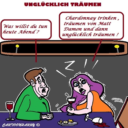 Cartoon: Träume (medium) by cartoonharry tagged träume,mattdamon