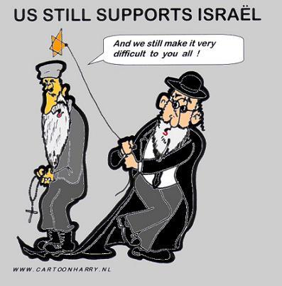 Cartoon: US Still Supports Israel (medium) by cartoonharry tagged nine,eleven,israel,usa,cartoonharry,political,binladen,rabbi