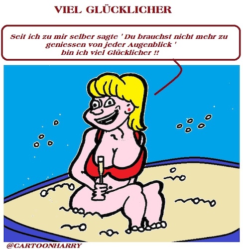 Cartoon: Viel Glücklicher (medium) by cartoonharry tagged cartoonharry