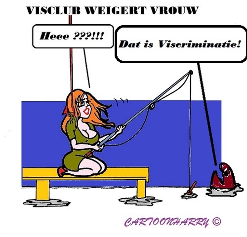 Cartoon: Viscriminatie (medium) by cartoonharry tagged holland,visclub,weigering,discriminatie,toonpool