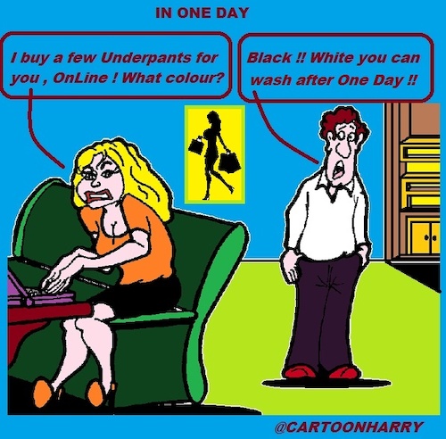 Cartoon: Within One Day (medium) by cartoonharry tagged black,underpants,dayly