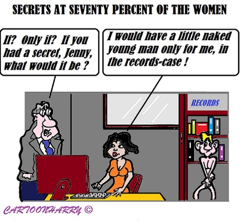 Cartoon: Women and Secrets (medium) by cartoonharry tagged secret,women