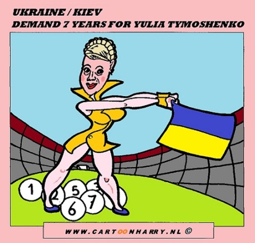 Cartoon: Yulia Timoshenko (medium) by cartoonharry tagged yulia,timoshenko,ukraine,judgement,caricature,cartoon,cartoonist,cartoonharry,dutch,toonpool