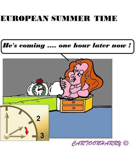 Cartoon: Zomertijd (medium) by cartoonharry tagged europe,summertime,zomertijd