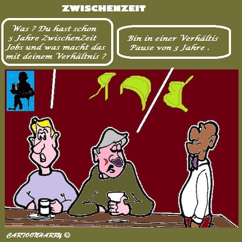 Cartoon: Zwischenzeit (medium) by cartoonharry tagged zwischenzeit,cartoonharry,jobs,pause
