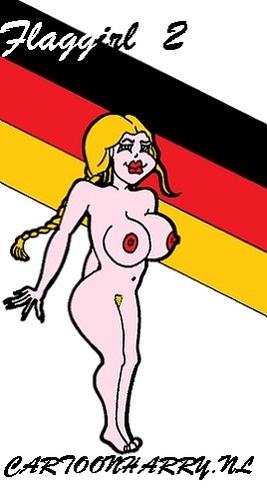 Cartoon: Girls and Flags (medium) by cartoonharry tagged nude,naked,flags,girls,cartoonharry,dutch,toonpool