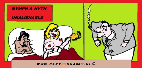 Cartoon: Nymph and Nyth (medium) by cartoonharry tagged girls,nude,nymph,cartoon,cartoonharry,cartoonist,dutch,toonpool
