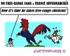 Cartoon: Banned in France (small) by cartoonharry tagged france eggs chicken freerange supermarche