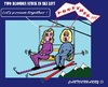 Cartoon: Blond and SkiLift (small) by cartoonharry tagged weather,winter,snow,ski,lift,blond,together,stuck,cartoonharry