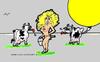 Cartoon: Cow Girl (small) by cartoonharry tagged illustration cartoon cartoonharry cowgirl girl cows sexy