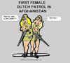 Cartoon: First Dutch Female Patrol (small) by cartoonharry tagged female,patrol,afghanistan,cartoonharry,girls,sexy,binladen